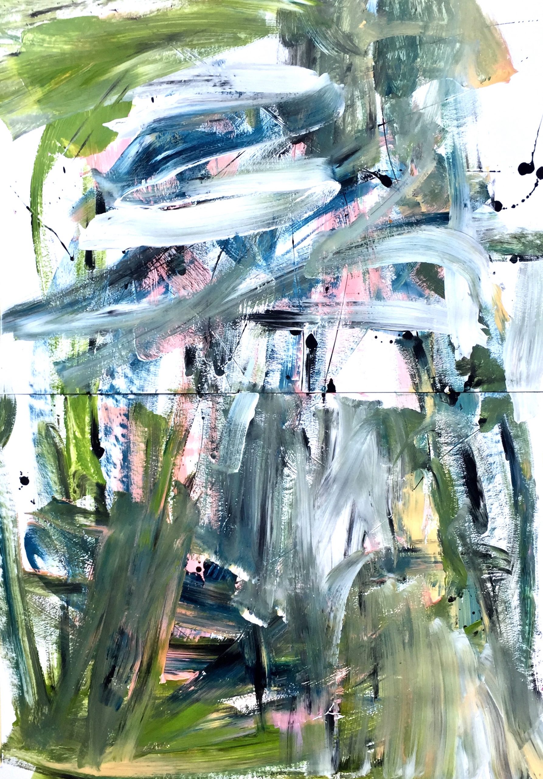 Are You Ready (Diptych), 2021 Acrylic on Paper 70 x 100 cm