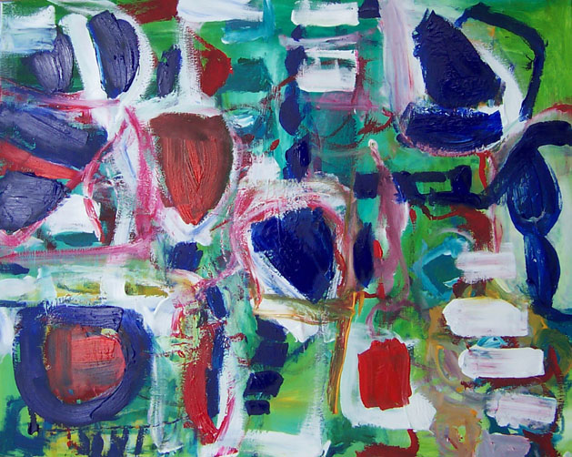 abstract Art, Christel Haag, green, blue, red