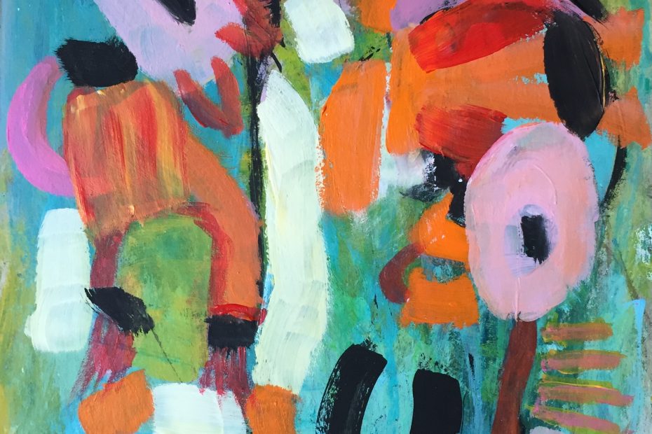 My Buddy and Me, 2020 Acrylic on Cardboard 27 x 37 cm